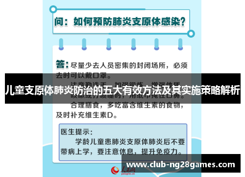 儿童支原体肺炎防治的五大有效方法及其实施策略解析